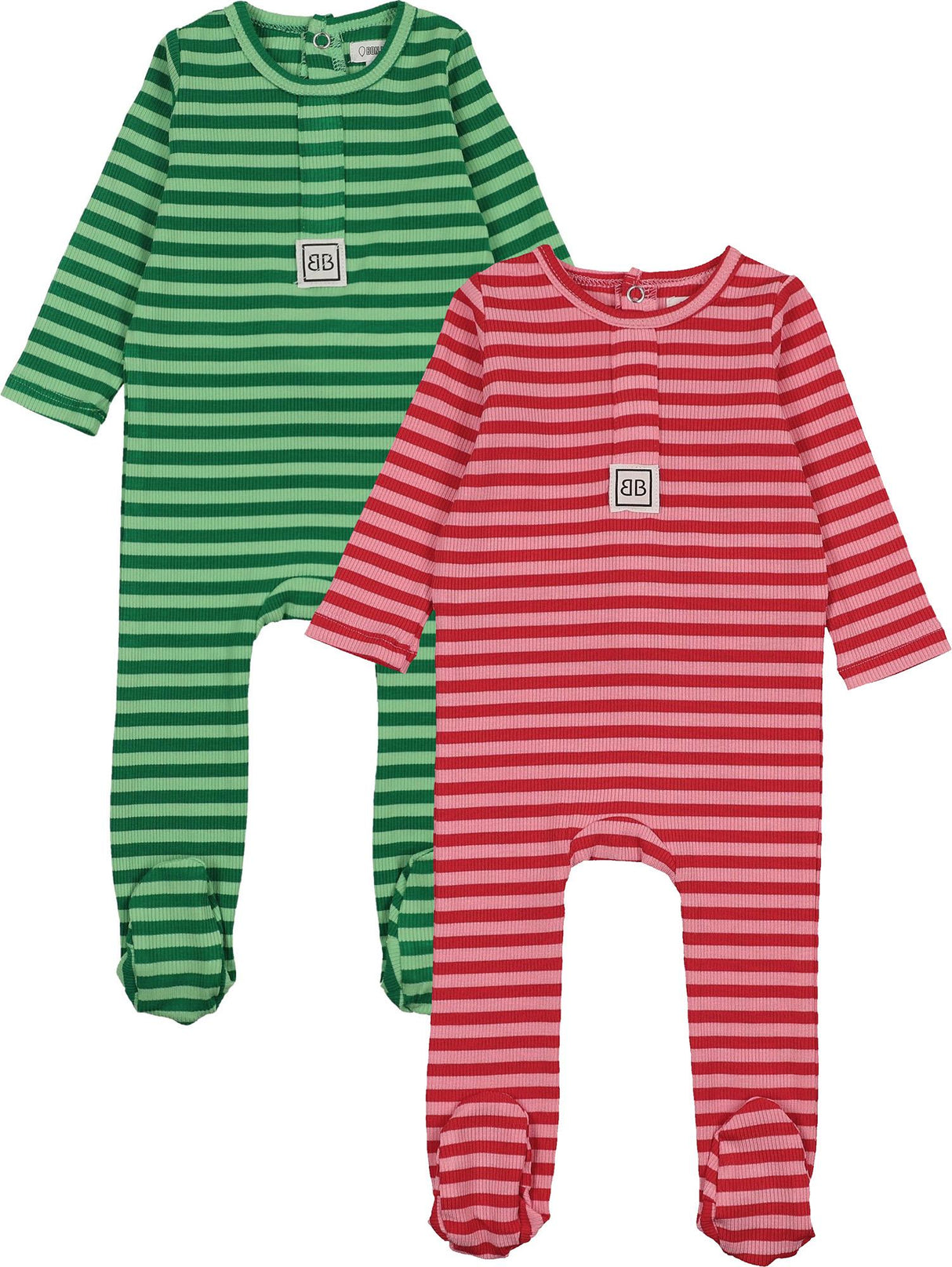 Bonjoy Baby Boys Girls Stripe Squad Cotton Footie - BPSS26016F Bonjoy Baby Boys Girls Stripe Squad Cotton Footie - BPSS26016F