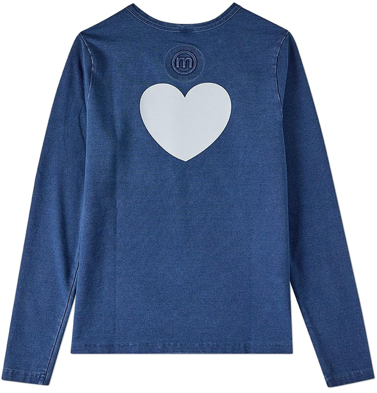 Memoi Girls Teens Denim Heart Long Sleeve T-shirt - MKC-124 Memoi Girls Teens Denim Heart Long Sleeve T-shirt - MKC-124