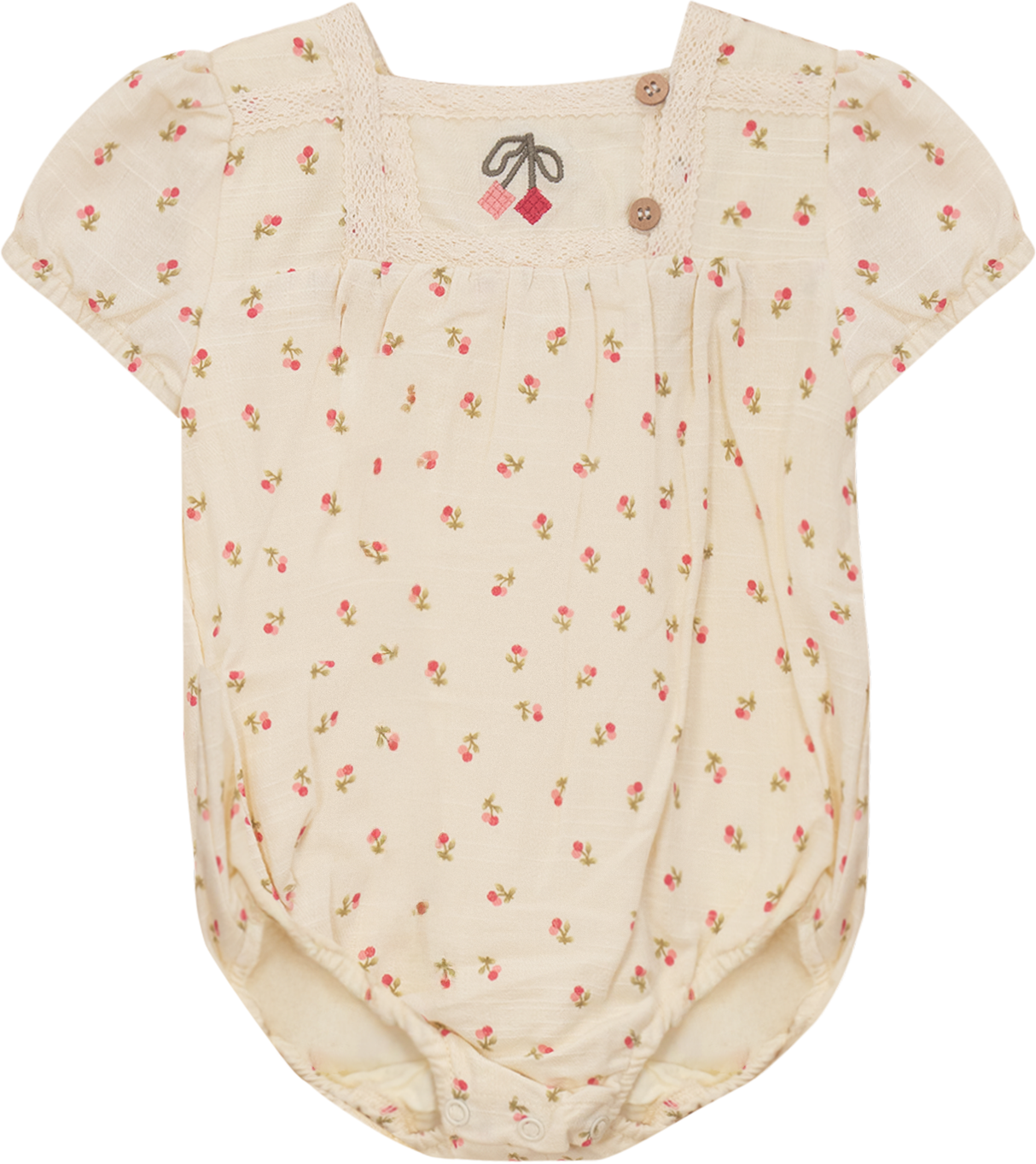 The Umbrella Academy Baby Girls Cherry Printed Linen Romper - SB5CY2605 The Umbrella Academy Baby Girls Cherry Printed Linen Romper - SB5CY2605