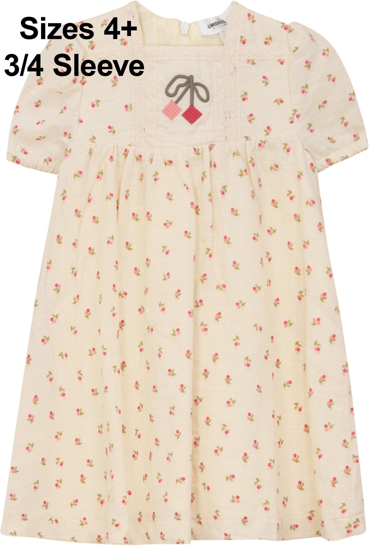 The Umbrella Academy Girls Cherry Printed Linen Dress - SB5CY2605D The Umbrella Academy Girls Cherry Printed Linen Dress - SB5CY2605D