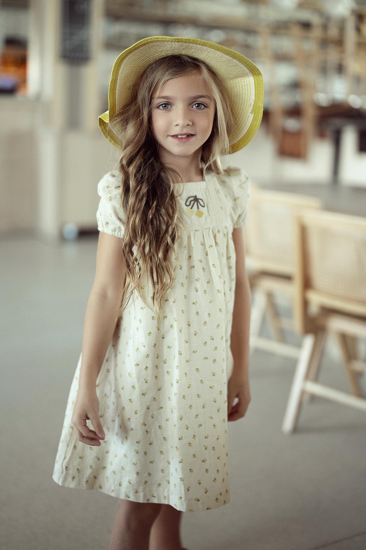 The Umbrella Academy Girls Cherry Printed Linen Dress - SB5CY2605D The Umbrella Academy Girls Cherry Printed Linen Dress - SB5CY2605D