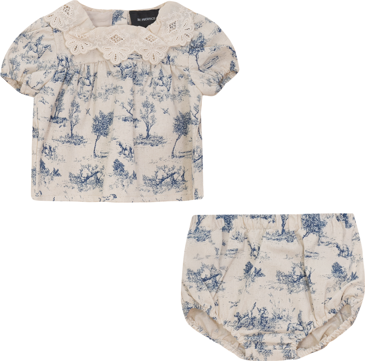 Hopscotch Baby Girls Tree Print Linen Outfit - SB5CP7144EA Hopscotch Baby Girls Tree Print Linen Outfit - SB5CP7144EA