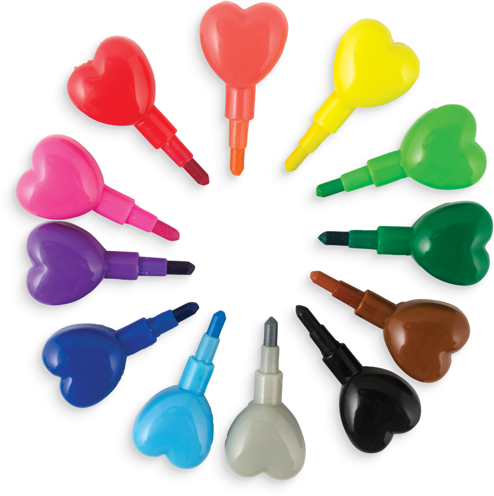 ooly Heart Stacking Crayons - 133-077 ooly Heart Stacking Crayons - 133-077