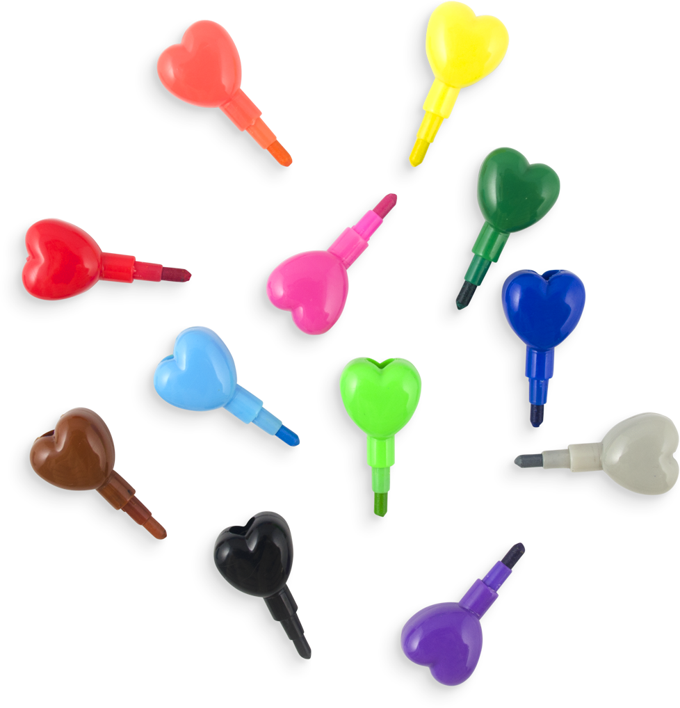 ooly Heart Stacking Crayons - 133-077 ooly Heart Stacking Crayons - 133-077
