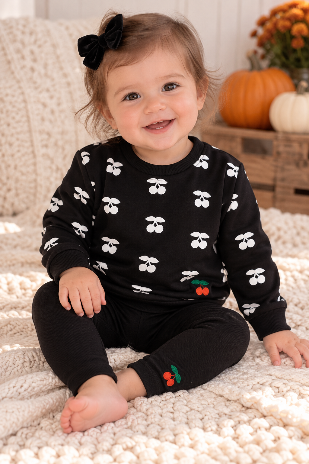 Teela Baby Girls Cherry Outfit - 23-074 Teela Baby Girls Cherry Outfit - 23-074