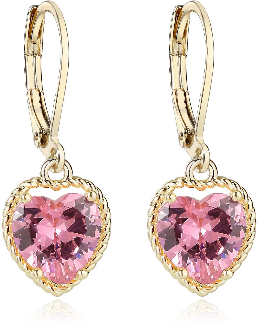 Tiny Gem Girls Pink Gem Earring - TG5010 Tiny Gem Girls Pink Gem Earring - TG5010