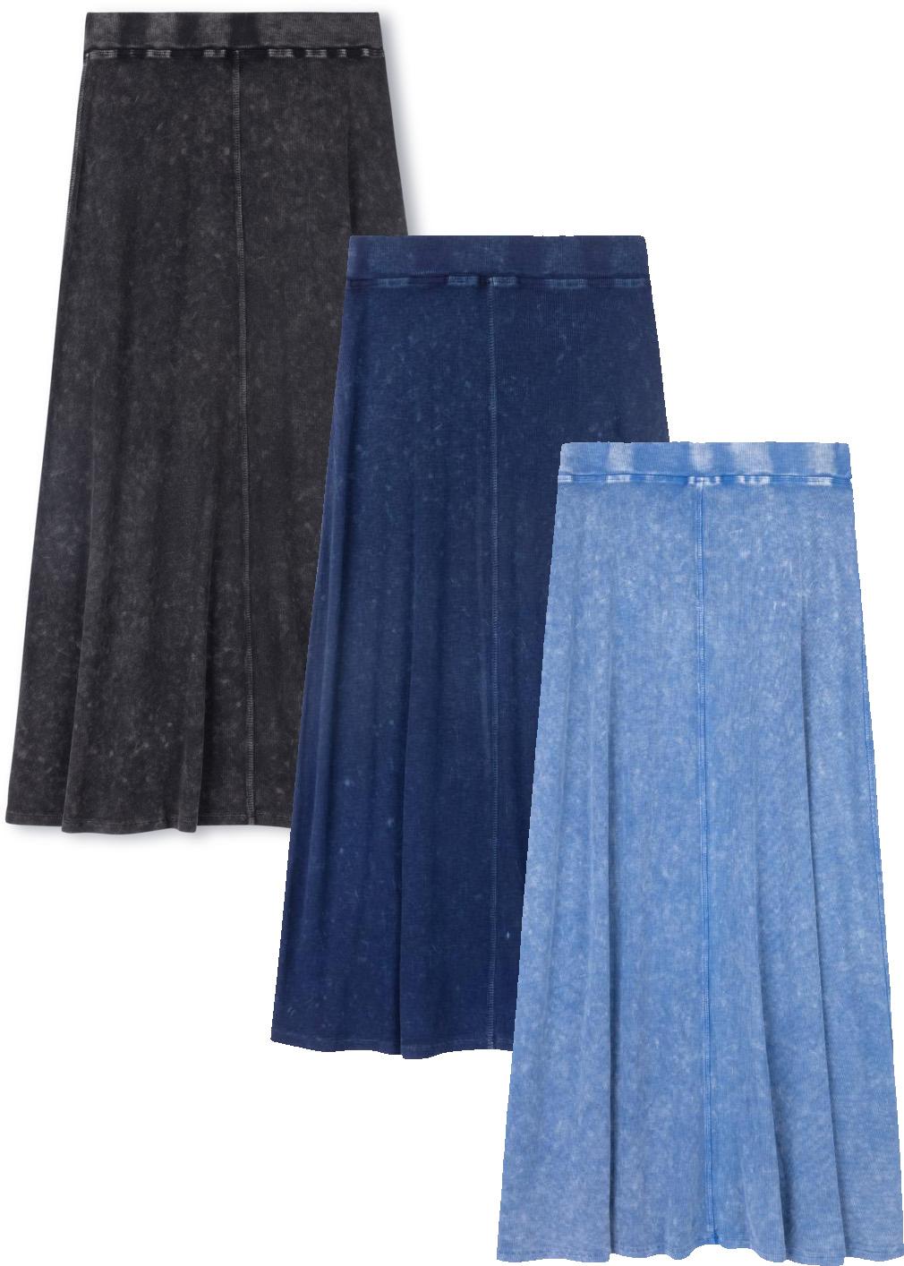 Cabana Girls Teens Mineral Wash A-line Ribbed Maxi Skirt - C-13227 Cabana Girls Teens Mineral Wash A-line Ribbed Maxi Skirt - C-13227
