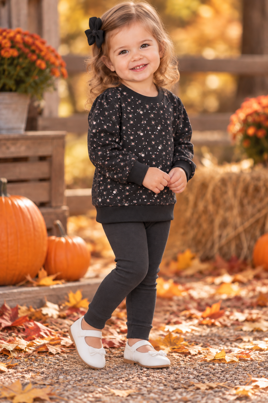 Phil and Phoebe Baby Girls Printed Floral Outfit - C-29829 Phil and Phoebe Baby Girls Printed Floral Outfit - C-29829