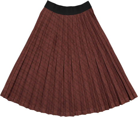 Sciacca Girls Plaid Accordian Pleated Skirt - 5475