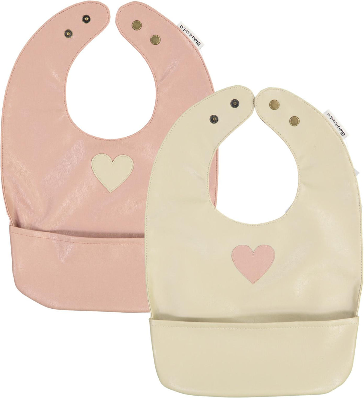 Bleu La La Vegan Leather Bib - Heart Bleu La La Vegan Leather Bib - Heart