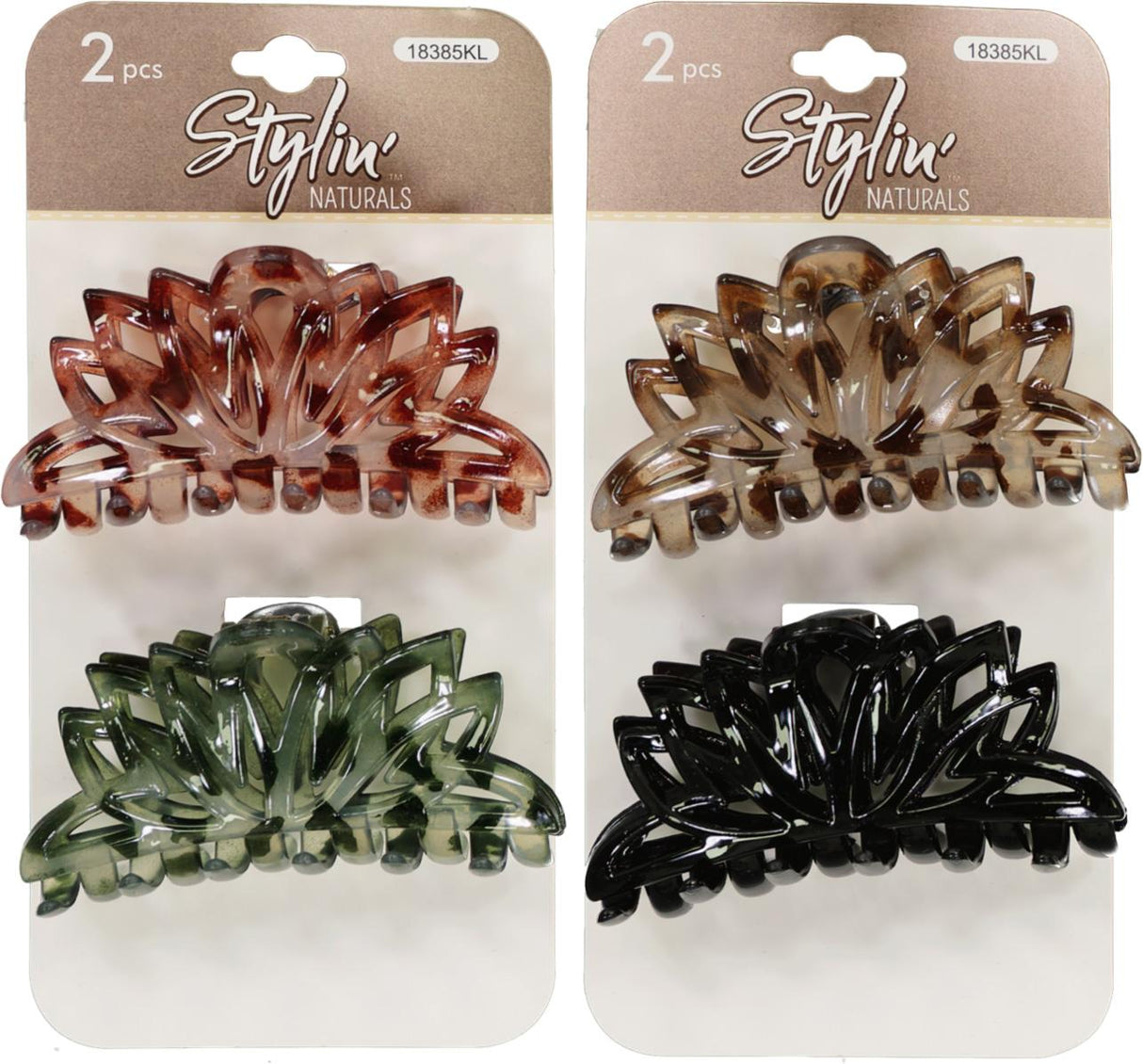 Stylin' Large Fancy Claw Hair Clip 2 Pack - 18385 Stylin' Large Fancy Claw Hair Clip 2 Pack - 18385