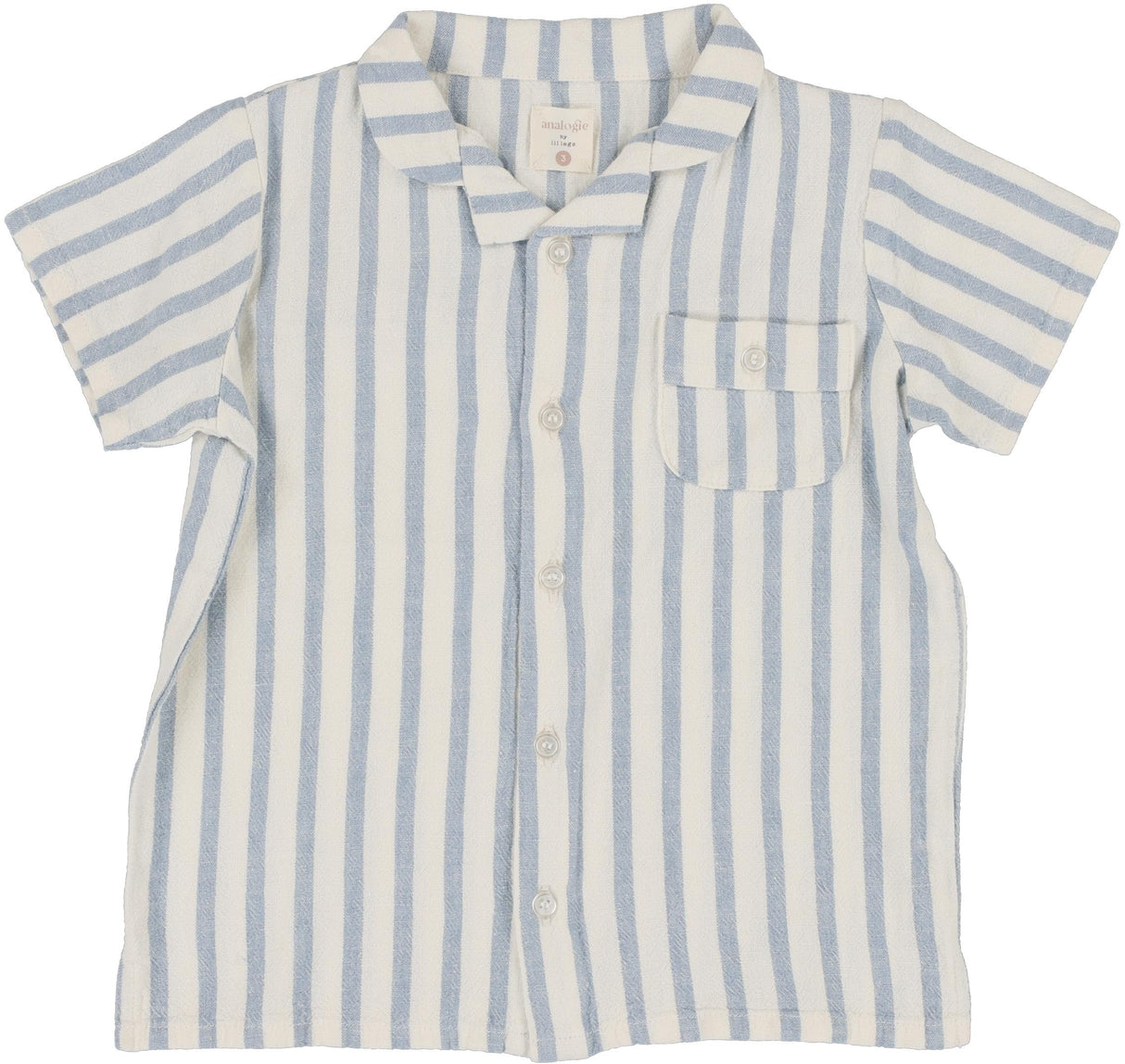 Analogie by Lil Legs Linen Stripe Collection Boys Short Sleeve Dress Shirt - LSBDS Analogie by Lil Legs Linen Stripe Collection Boys Short Sleeve Dress Shirt - LSBDS