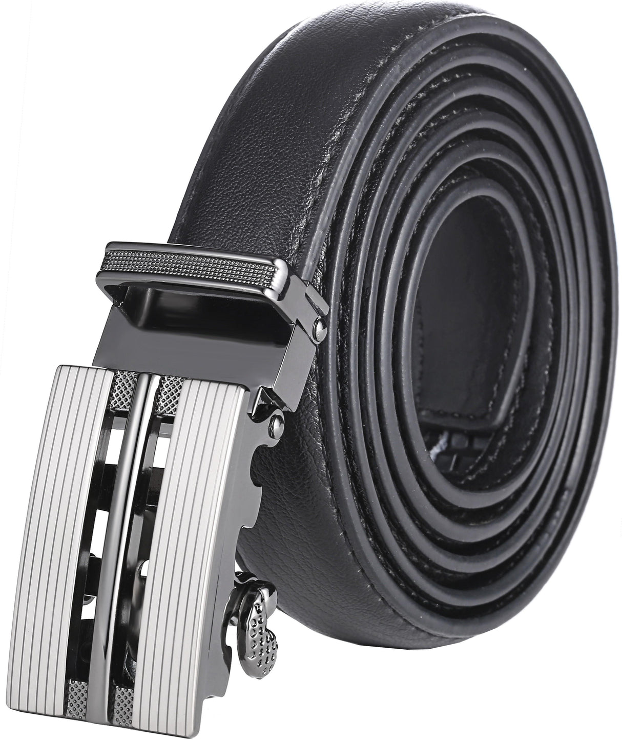 Mio Marino Boys Black Leather Adjustable Ratchet Track Belt - BRB001-5603-BK Mio Marino Boys Black Leather Adjustable Ratchet Track Belt - BRB001-5603-BK