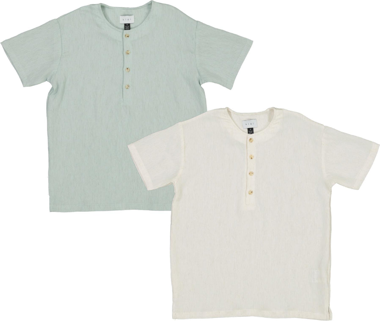 Klai Boys Crinkle Rib Short Sleeve Dress Shirt - TD31131 Klai Boys Crinkle Rib Short Sleeve Dress Shirt - TD31131