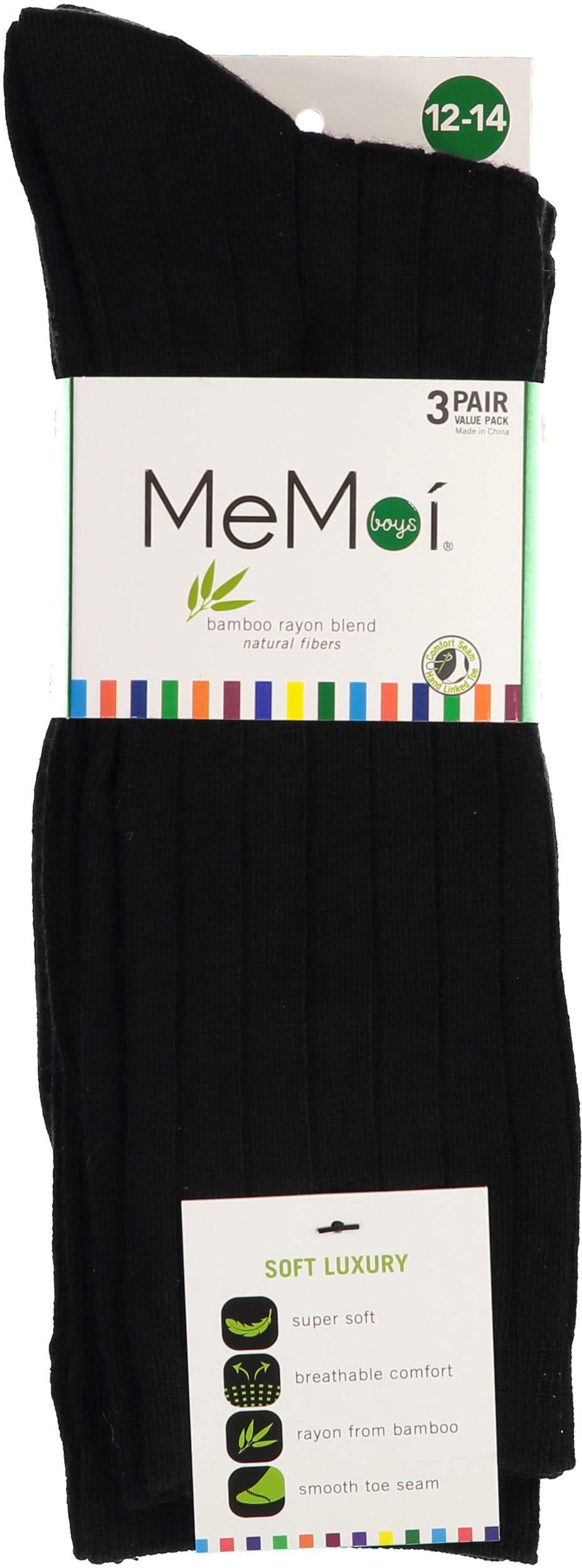 Memoi Boys Bamboo 3 Pack Ribbed Dress Socks - MK-10960 Memoi Boys Bamboo 3 Pack Ribbed Dress Socks - MK-10960