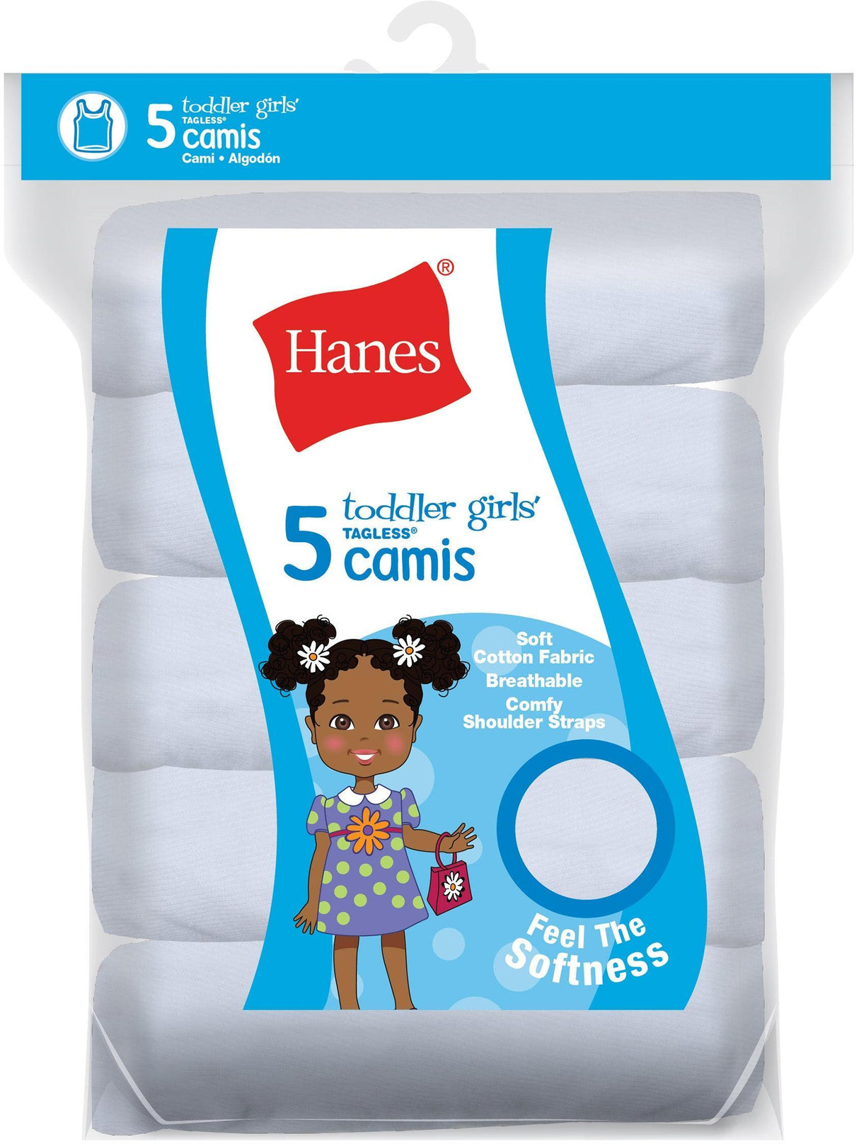 Hanes Toddler Girls Assorted Cami 5 Pack - TV30P5 Hanes Toddler Girls Assorted Cami 5 Pack - TV30P5