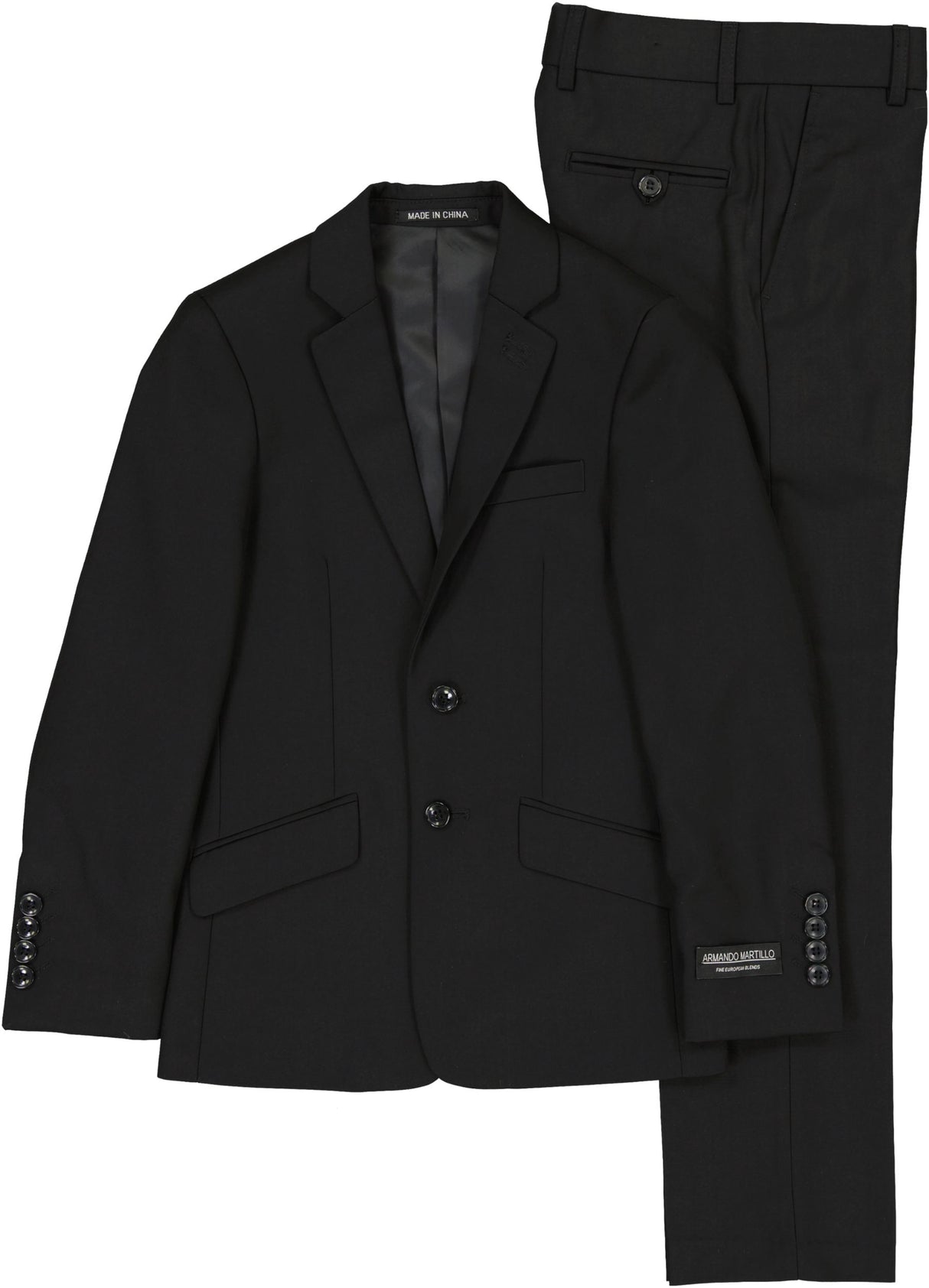 Armando Martillo Boys Black Suit Separates Armando Martillo Boys Black Suit Separates