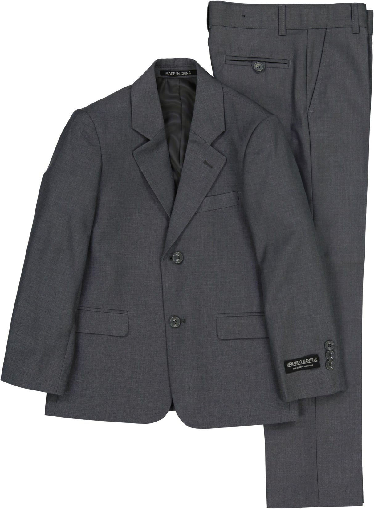 Armando Martillo Boys Medium Gray Suit Separates Armando Martillo Boys Medium Gray Suit Separates