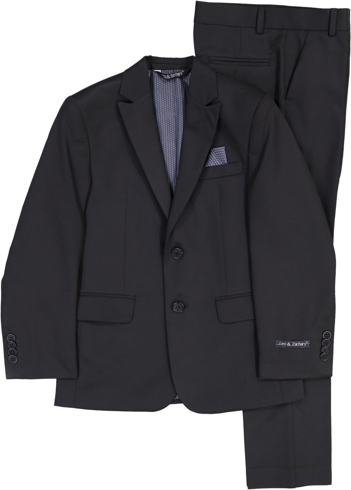 Leo & Zachary Boys Black Suit Separates Leo & Zachary Boys Black Suit Separates