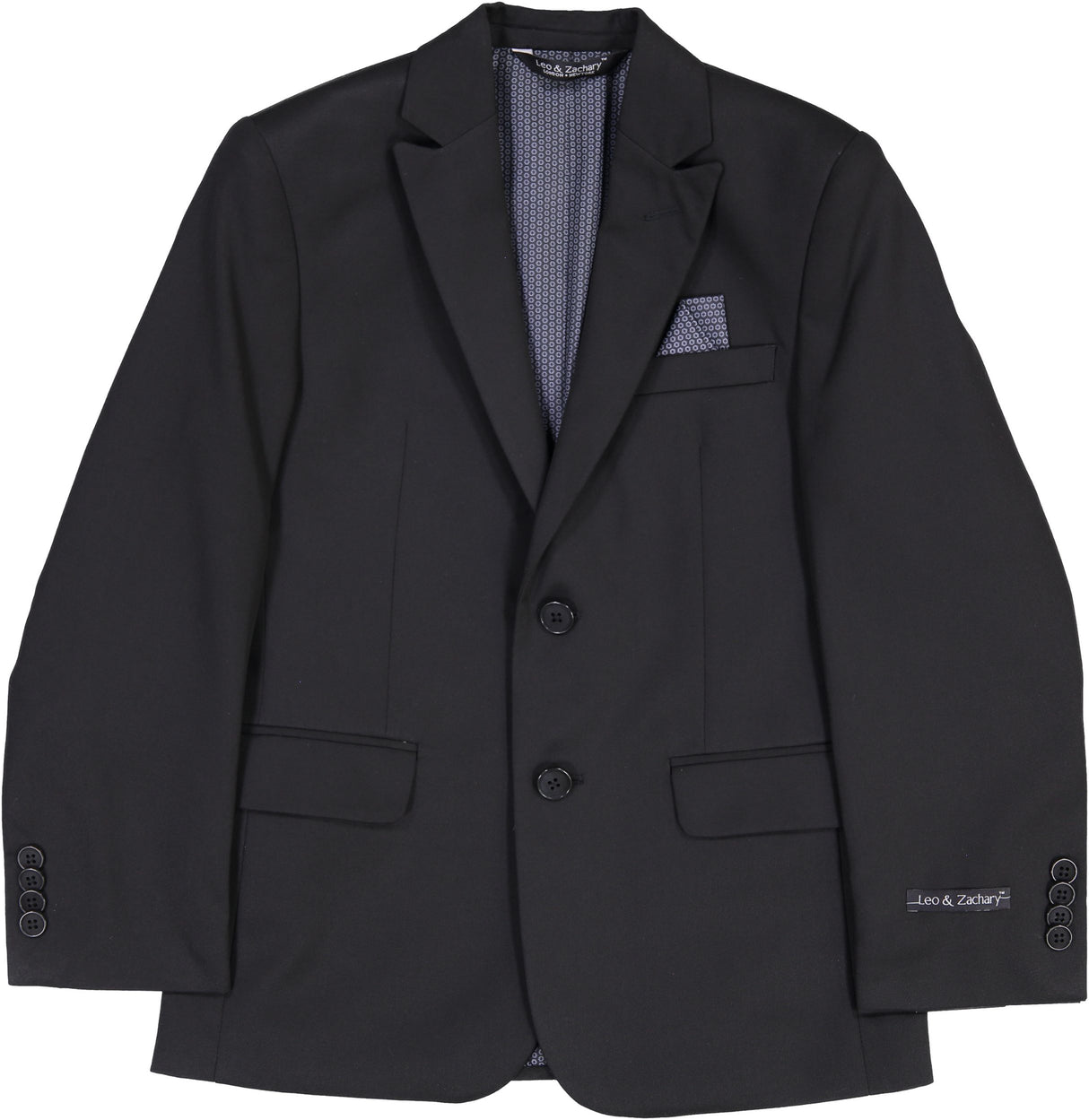Leo & Zachary Boys Black Suit Separates Leo & Zachary Boys Black Suit Separates