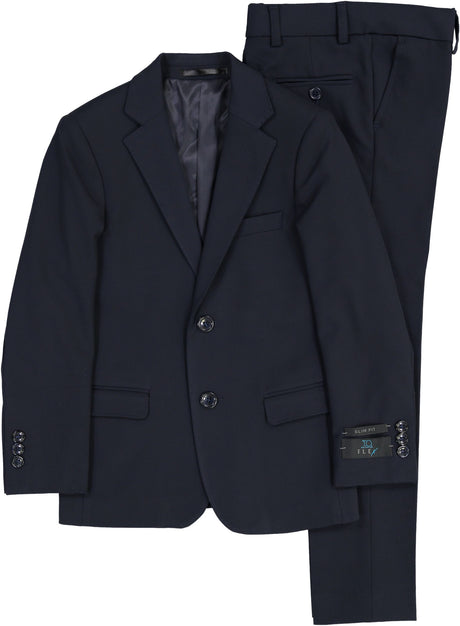 T.O. Collection Boys Navy FLEX Stretch Suit Separates T.O. Collection Boys Navy FLEX Stretch Suit Separates