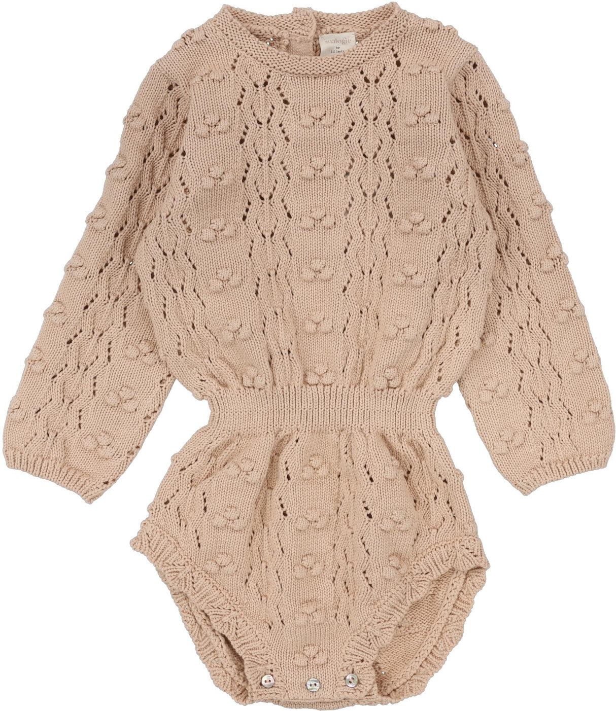Analogie by Lil Legs Knit Collection Baby Girls Romper - BBKR