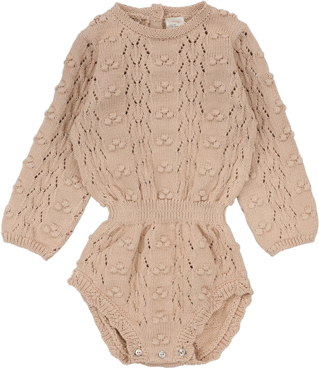 Analogie by Lil Legs Knit Collection Baby Girls Romper - BBKR