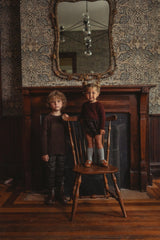 Space Gray Boys Cable Knit Sweater - WB6CY3145SW