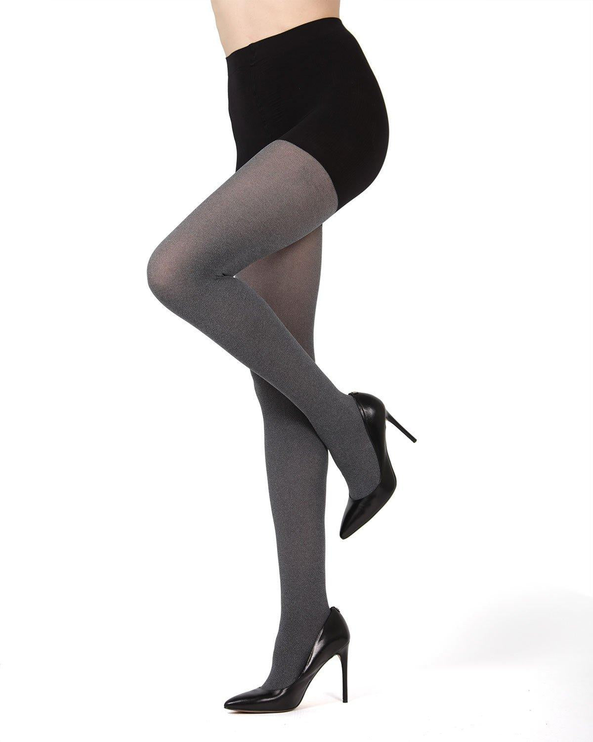 Memoi Womens FirmFit 80 Denier Heather Control Top Tights - MO-894
