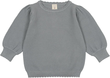 Analogie by Lil Legs Shabbos Collection Girls Knit Puff 3/4 Sleeve Sweater