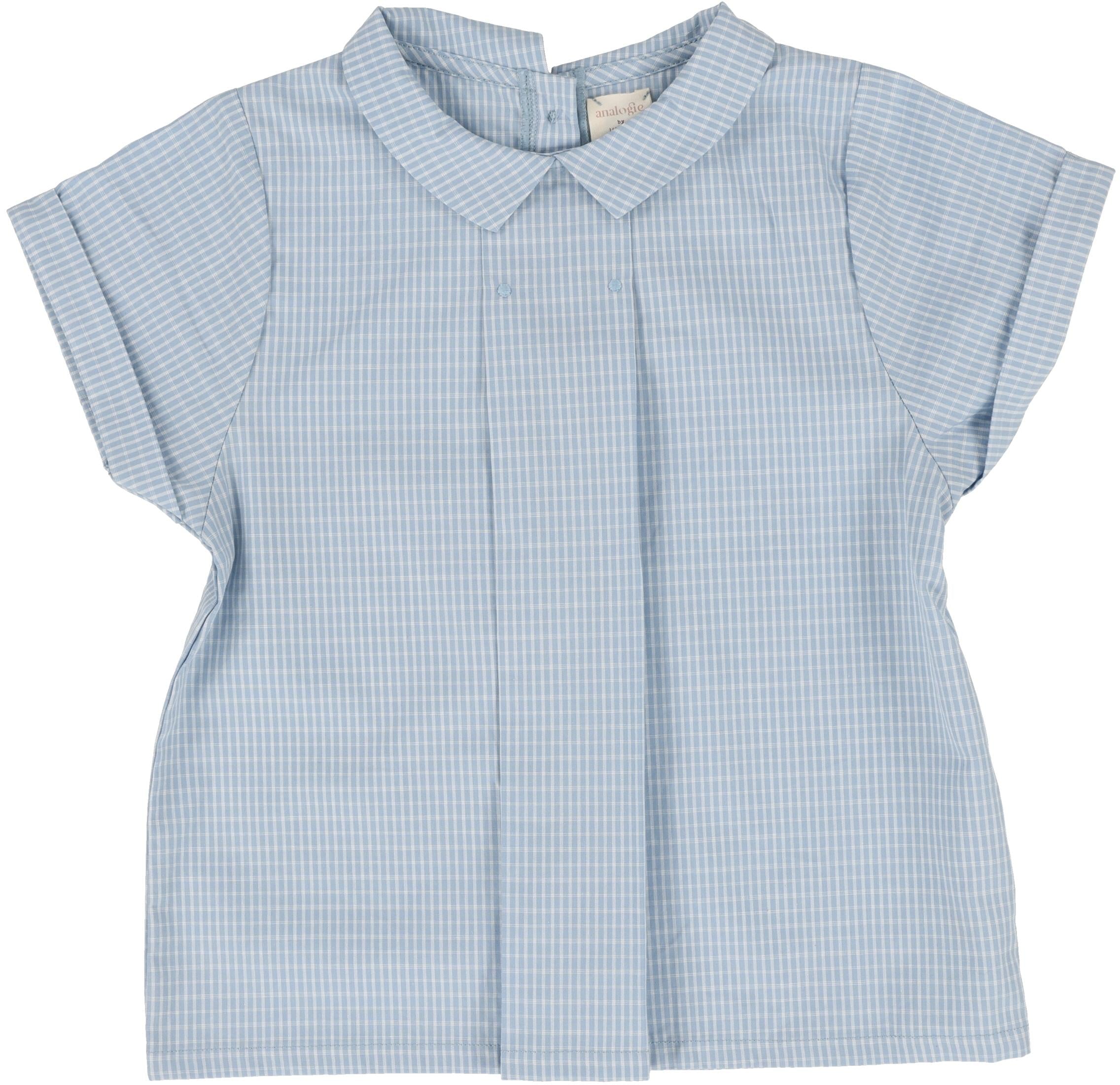 Lil Legs Peter Pan Dress Short Sleeve - Blue Wash Lil Legs Peter Pan Dress Short Sleeve - Blue Wash