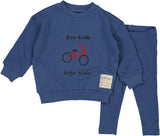 Analogie by Lil Legs Lil People Collection Baby Boys Bike Sweatshirt Outfit - AF26S505