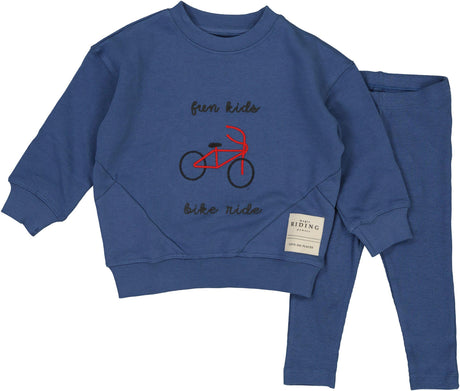 Analogie by Lil Legs Lil People Collection Baby Boys Bike Sweatshirt Outfit - AF26S505