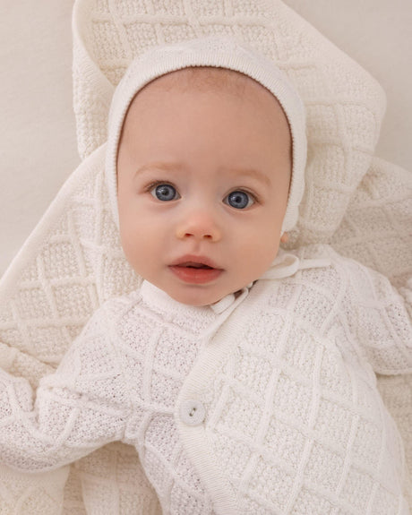 MiniMoi by Memoi Baby Boys Knit Bris Outfit & Bonnet Set - INT09648