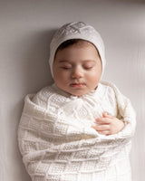 MiniMoi by Memoi Baby Boys Knit Bris Outfit & Bonnet Set - INT09648