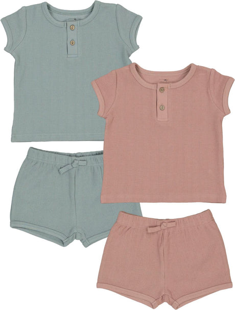 2 Squares Boys Girls Textured Baby Outfit - SB4CP5078E