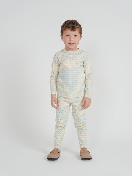 Whipped Cocoa Boys Girls Striped Hearts/Stars Cotton Pajamas - SB6CY2859E