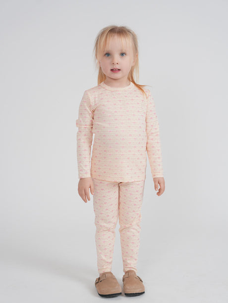 Whipped Cocoa Boys Girls Striped Hearts/Stars Cotton Pajamas - SB6CY2859E