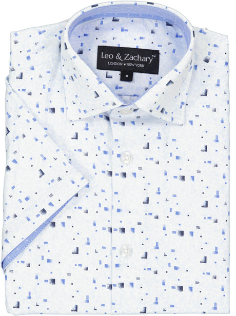 Leo & Zachary Boys Short Sleeve Dress Shirt - 5927