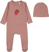 Analogie by Lil Legs Lil People Collection Baby Girls Strawberry Cotton Footie - LPSFS