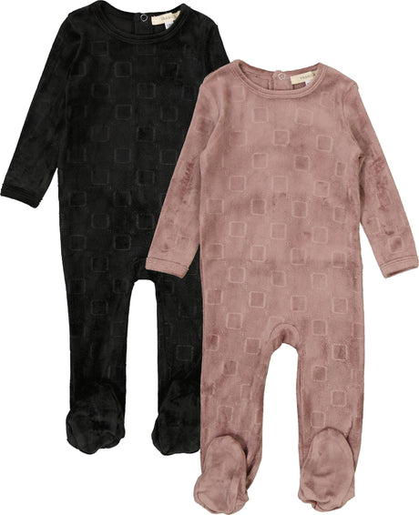 Fragile Baby Boys Girls Velour Footie - WB6CP7513
