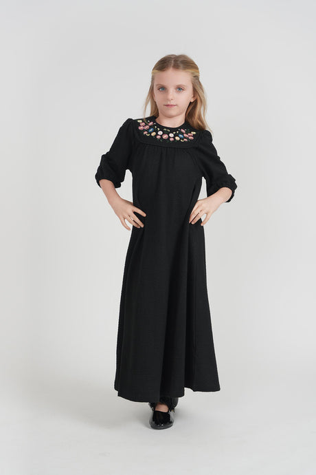 Seal Girls Seersucker Embroidered Robe - SB6CY2902D