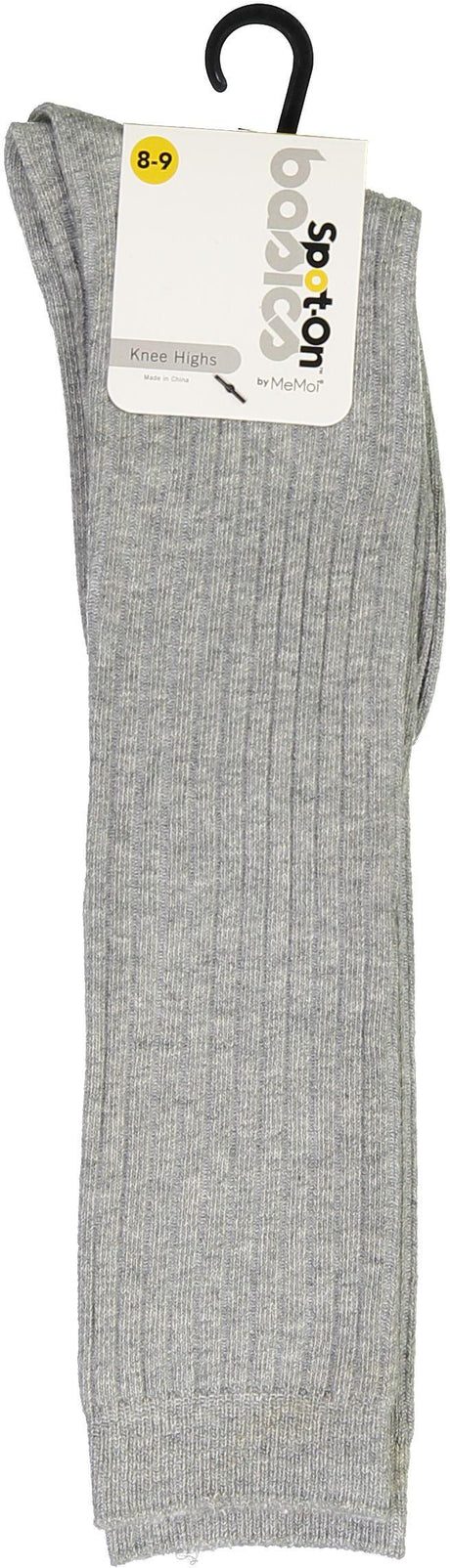 Spot On Basics by Memoi Girls Ribbed Cotton Knee Socks - SP-1039
