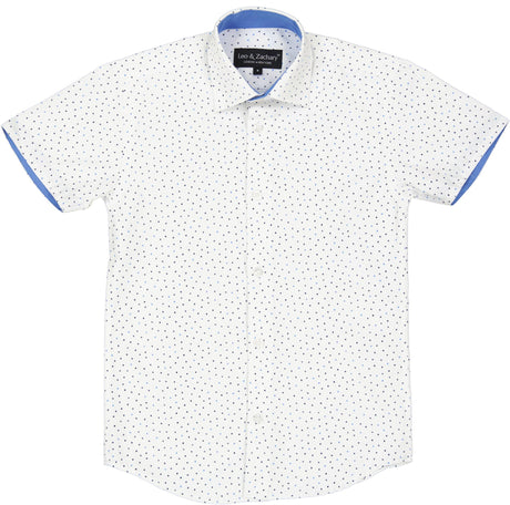 Leo & Zachary Boys Short Sleeve Dress Shirt - 5925