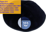 ShirtStop Boys Custom Embroidery Yarmulka w/ Initial on 3 Section Circle