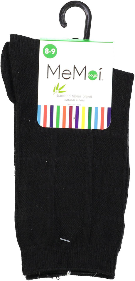 Memoi Boys Bamboo Solid Plaid Dress Socks - MK-180