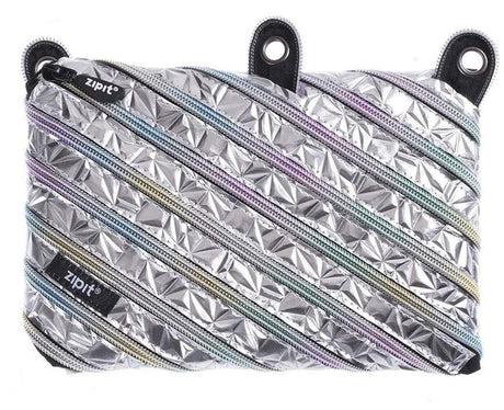 ZIPIT Metallic 3-Ring Pencil Case - ZT3R-MT