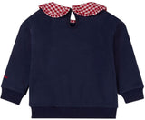 MiniMoi by Memoi Girls Gingham Collar Sweatshirt - IFP10530