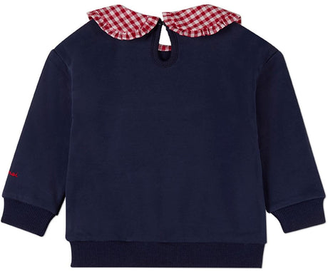 MiniMoi by Memoi Girls Gingham Collar Sweatshirt - IFP10530