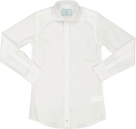 T.O. Collection Green Label Boys White Long Sleeve Dress Shirt